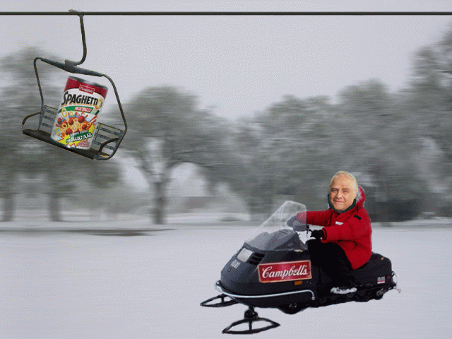 Marlon Brando chasing after his Spaghetti-O's
