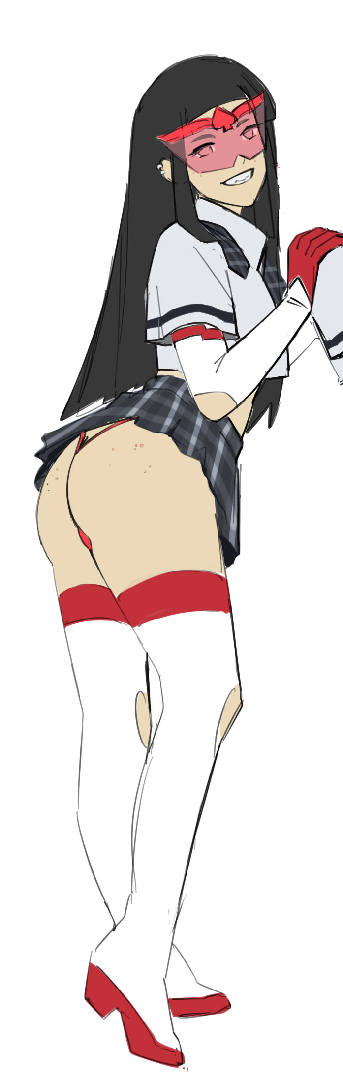 this is my OC, can you draw her farting please