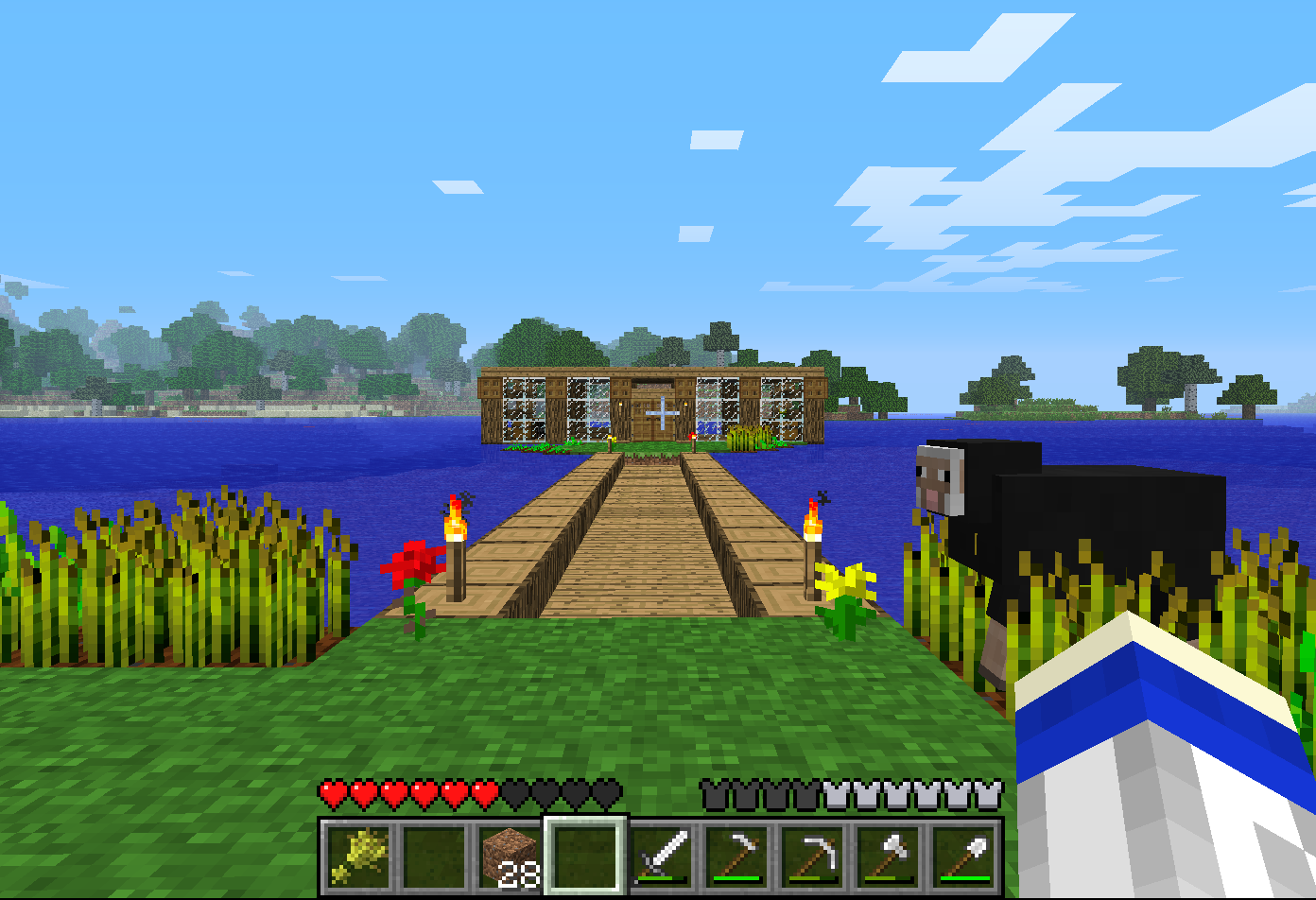 p layed minecraft